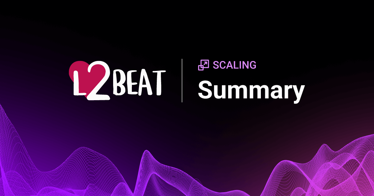 L2BEAT scaling summary showing rollup activity and TVL across Ethereum L2 ecosystem