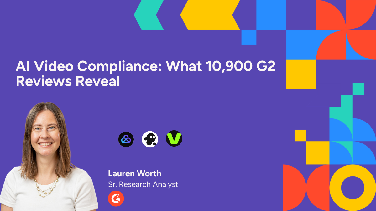 G2's analysis of 10,900+ AI Video Generator reviews reveals compliance gaps between user experience and legal readiness.