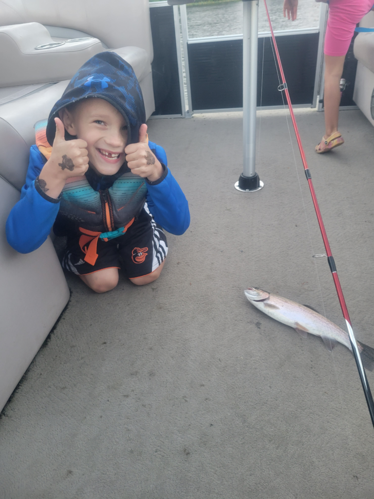 Cutthroat trout in a river setting