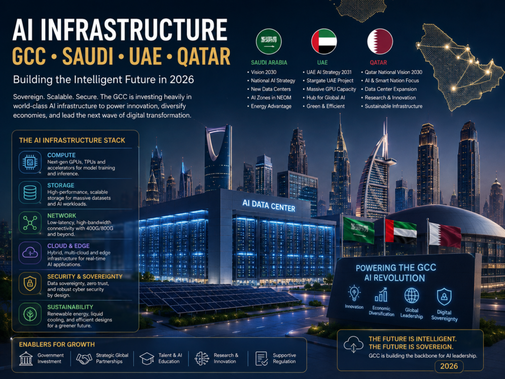 Infrastructure map illustrating GCC AI compute expansion