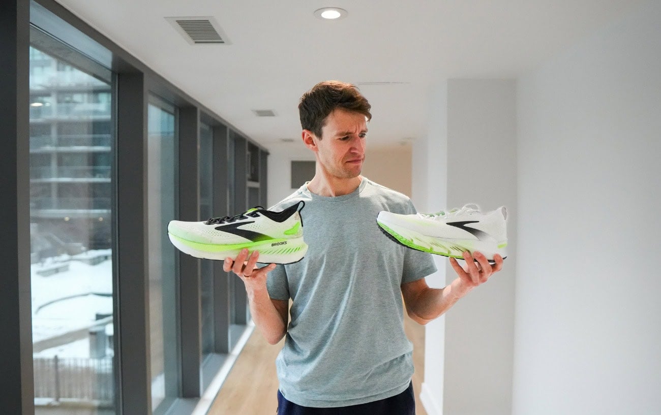 Brooks running shoes display