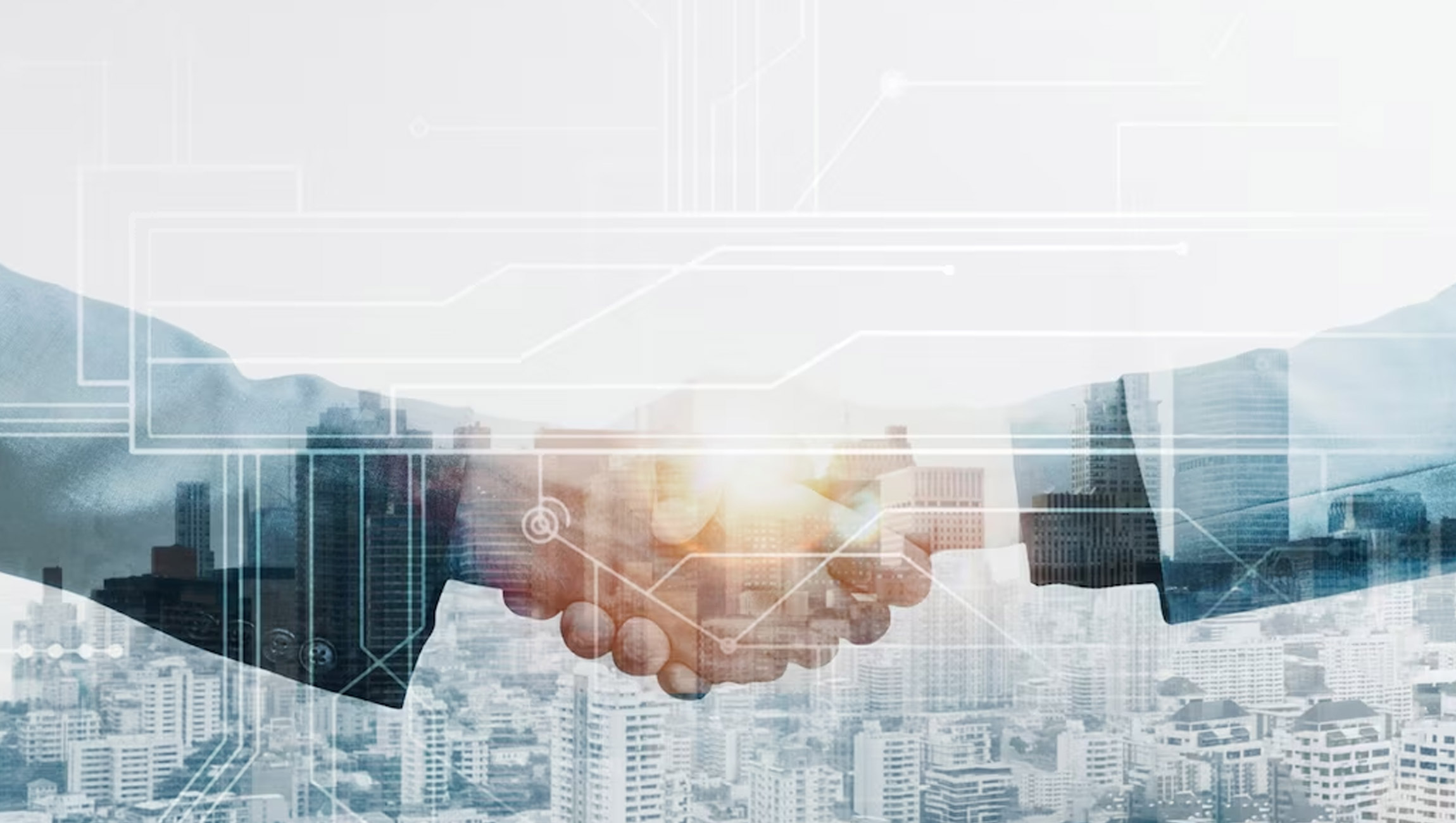 Partner handshake imagery representing Promevo's expanded Google Workspace partnership