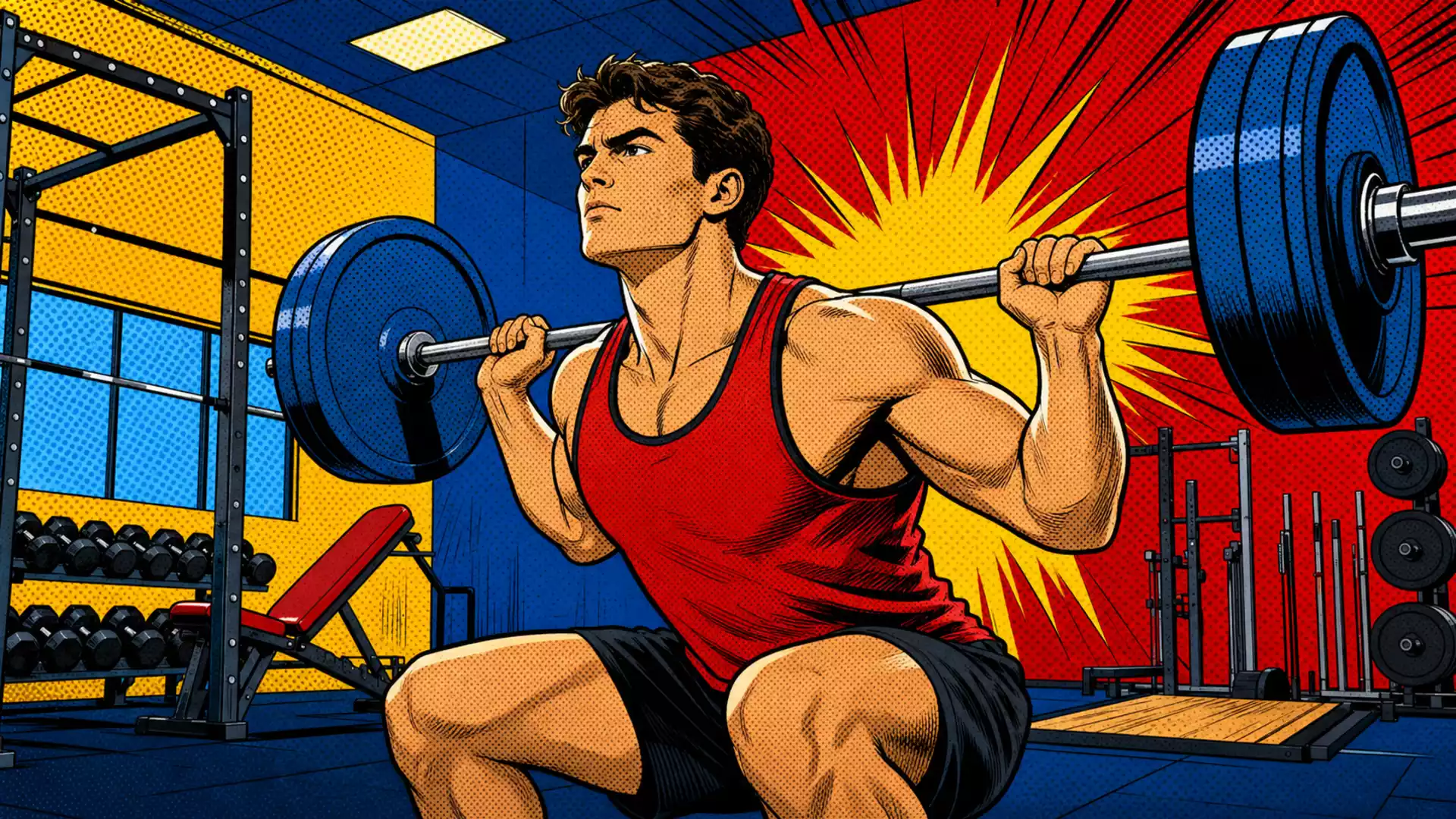 Basic-Fit logo on a gym wall