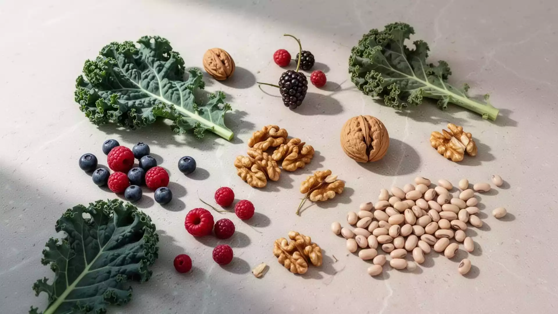 Visual representation of dietary patterns and their impact on biological aging