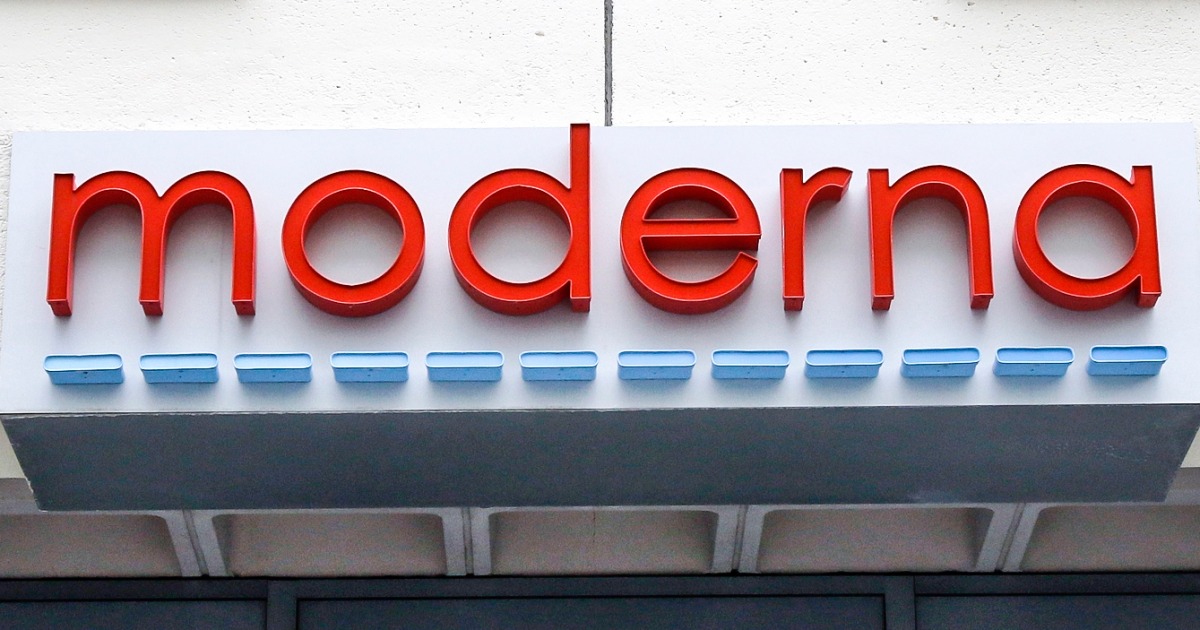 Moderna building, as the company announces Phase 3 mRNA flu vaccine results