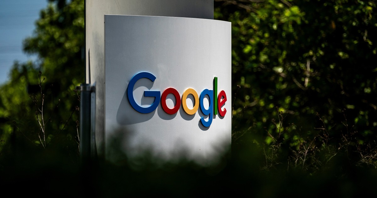 Alphabet stock price chart showing a sharp decline