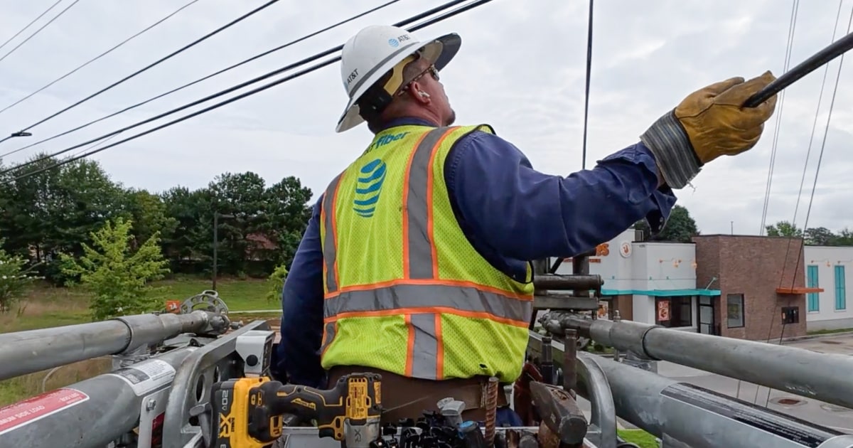 Construction worker at data center site
