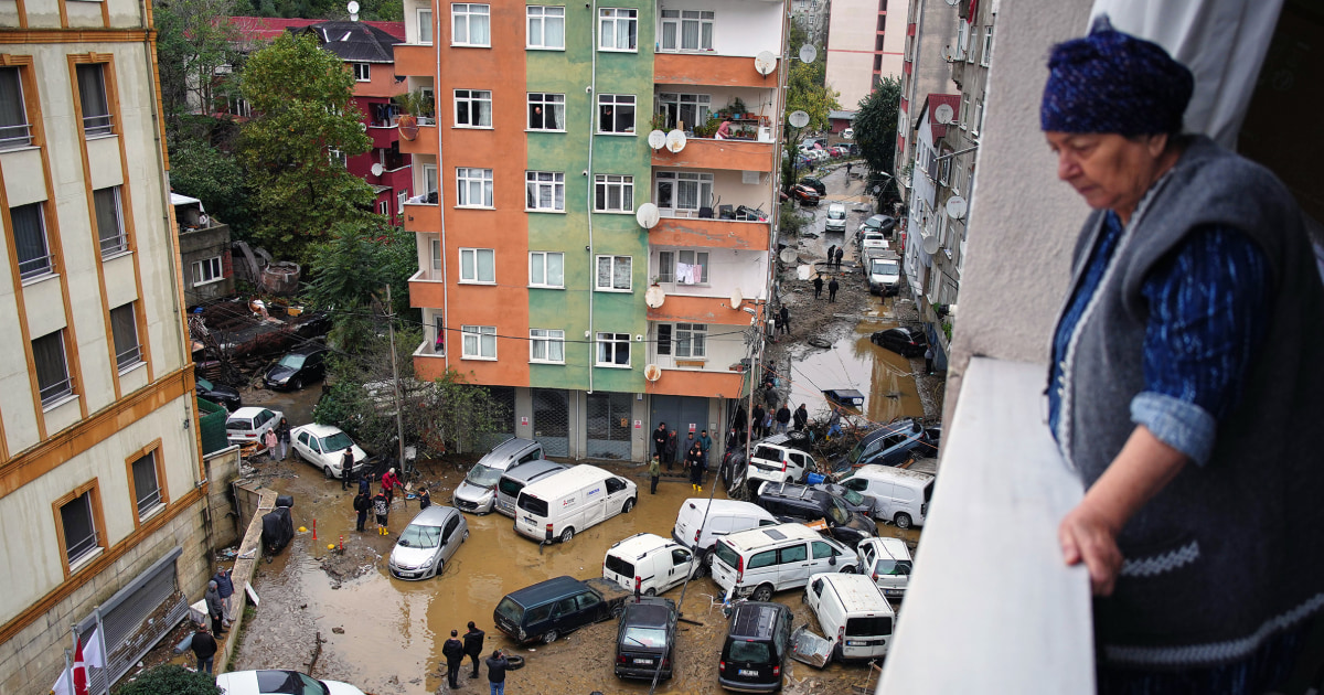 İstanbul'da sel felaketinden bir görüntü