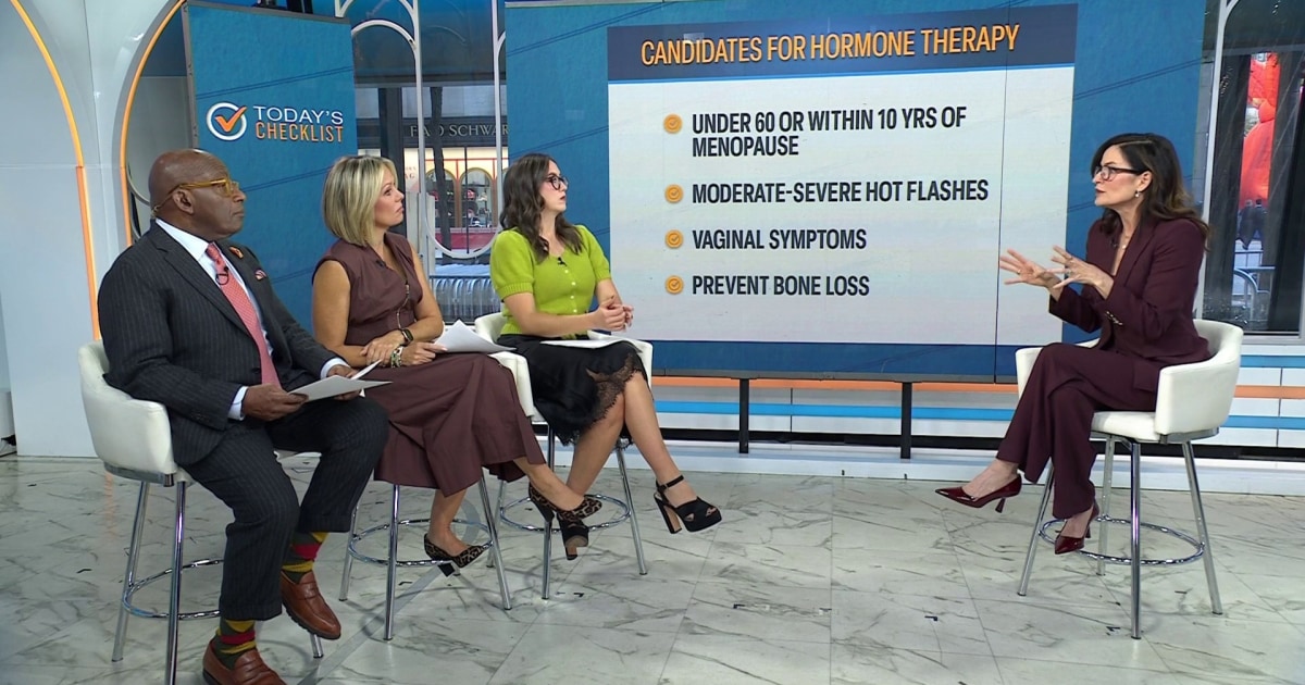 Screenshot from Today.com video discussing latest menopause research and treatments