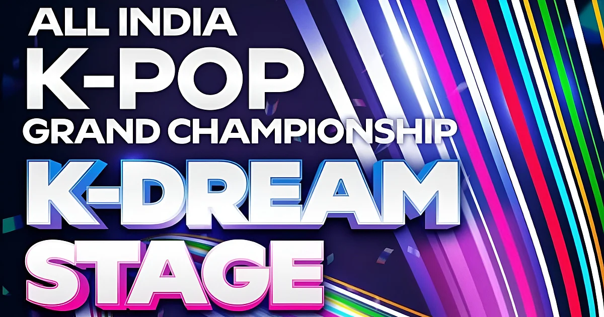 Delhi K-pop event 2026 with fans and performers at the All India contest