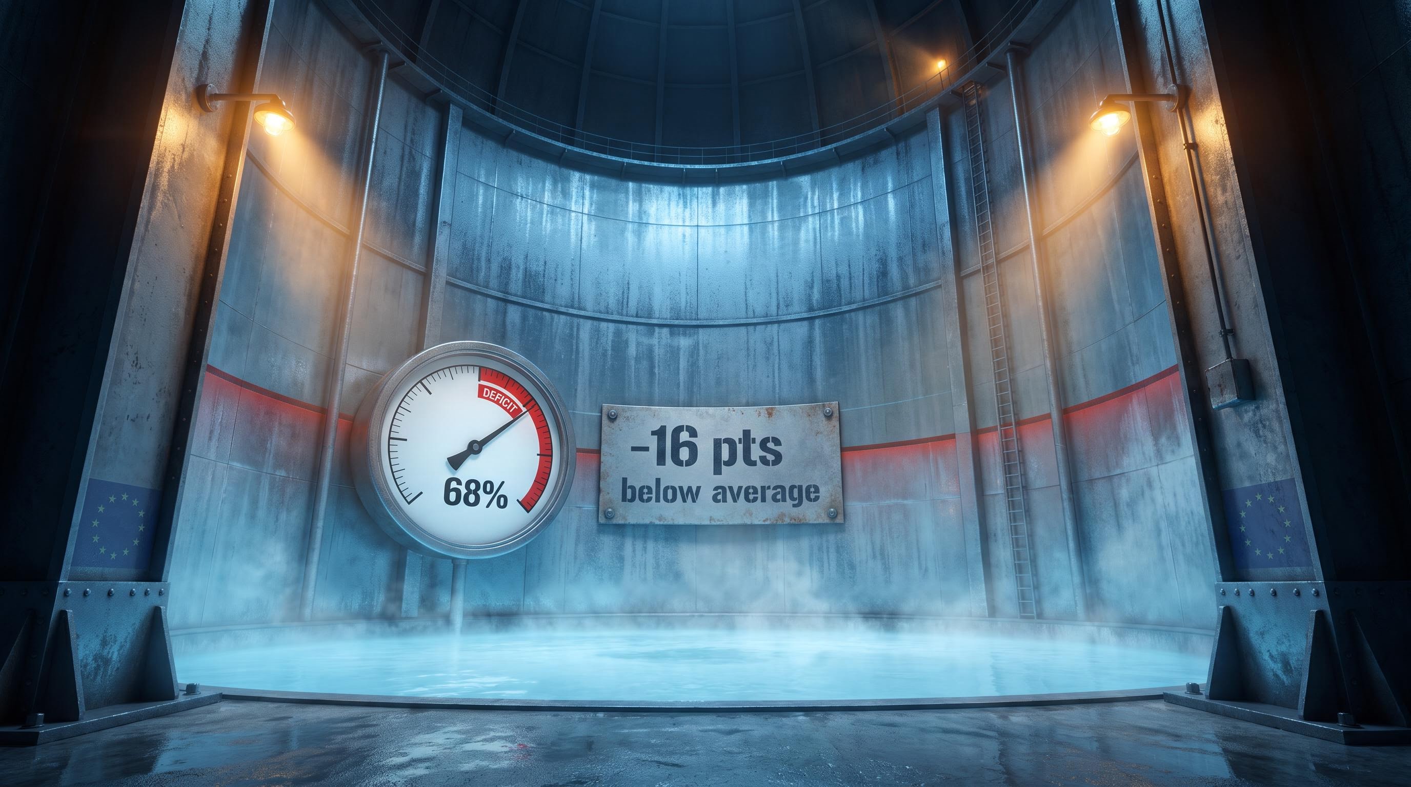 European gas storage deficit illustration