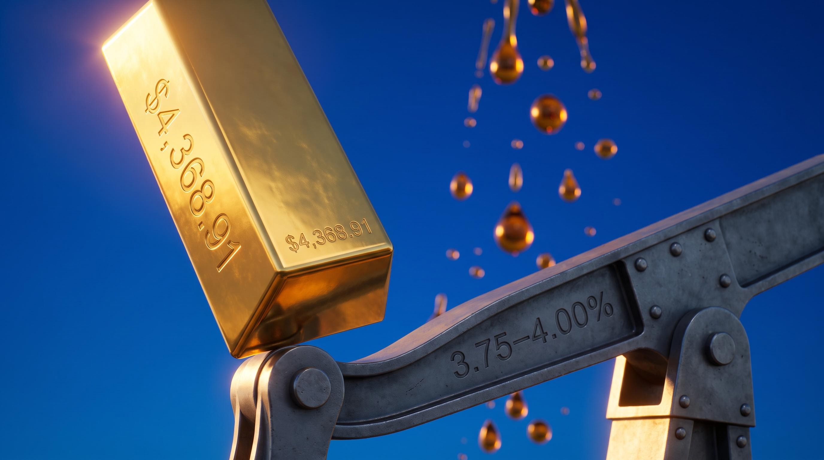 Gold price chart showing surge after Fed hike