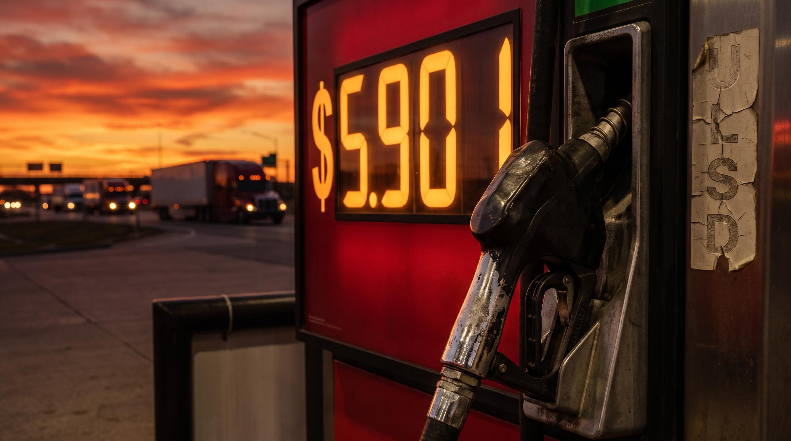 Chart showing U.S. diesel price records and crack spreads