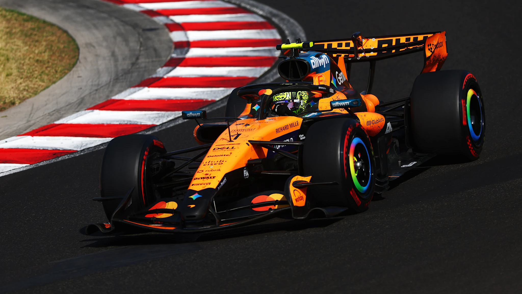 Lando Norris celebrates his first 2026 victory at the Hungarian Grand Prix