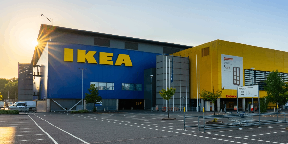 IKEA product display featuring new assortment items