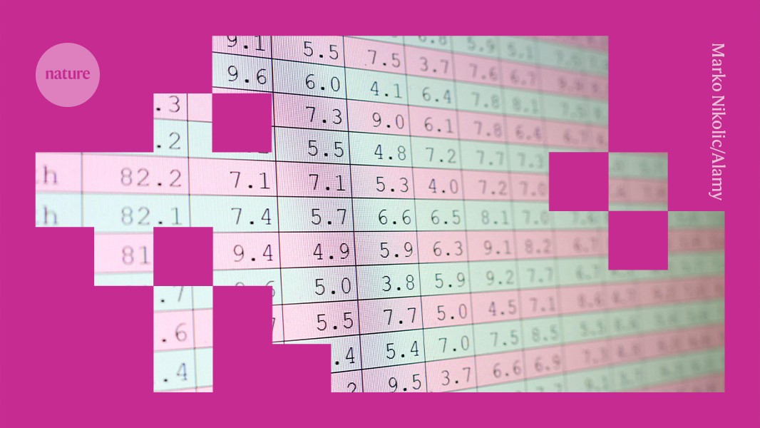 Nature investigation into AI disease prediction models — illustrative image of data and medical risk charts