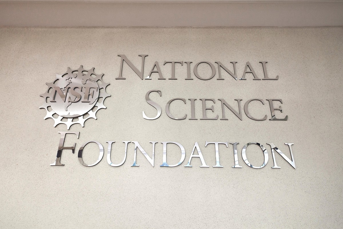 NSF grant delays chart showing near-halt in new awards through early 2026