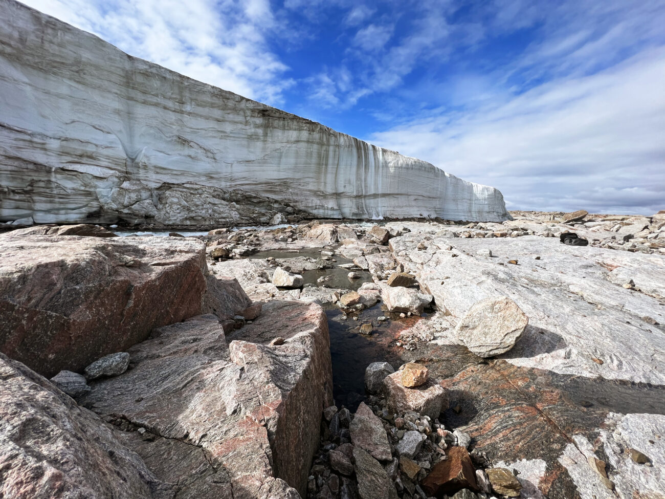 Arctic ice sheet remnants showing growth reversal