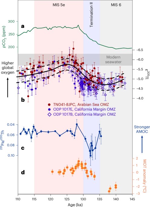 Transient variability in global oceanic oxygen during the Last Interglacial Period