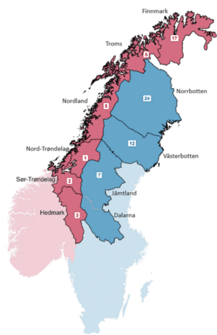 Image from study on reindeer health and supplementary feeding