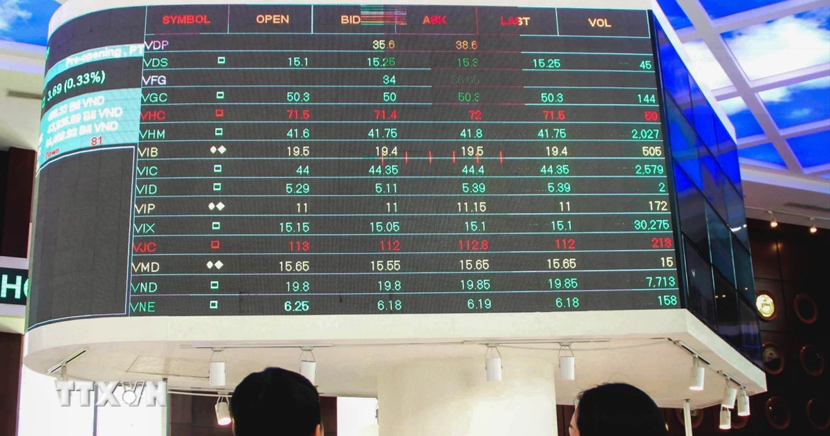 VN-Index chart showing recent decline