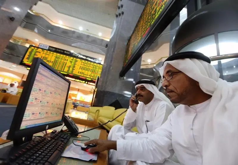 Stock market chart showing upward trend