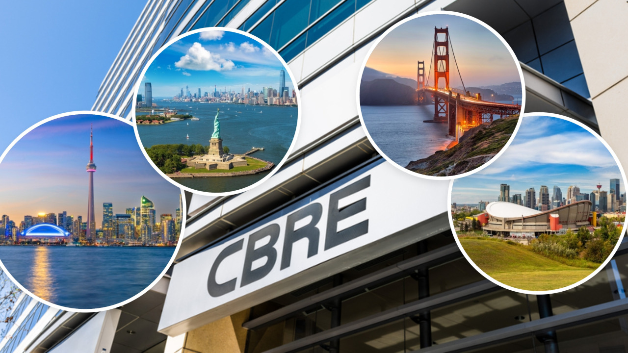 Map or graphic illustrating North American tech hubs highlighting Toronto