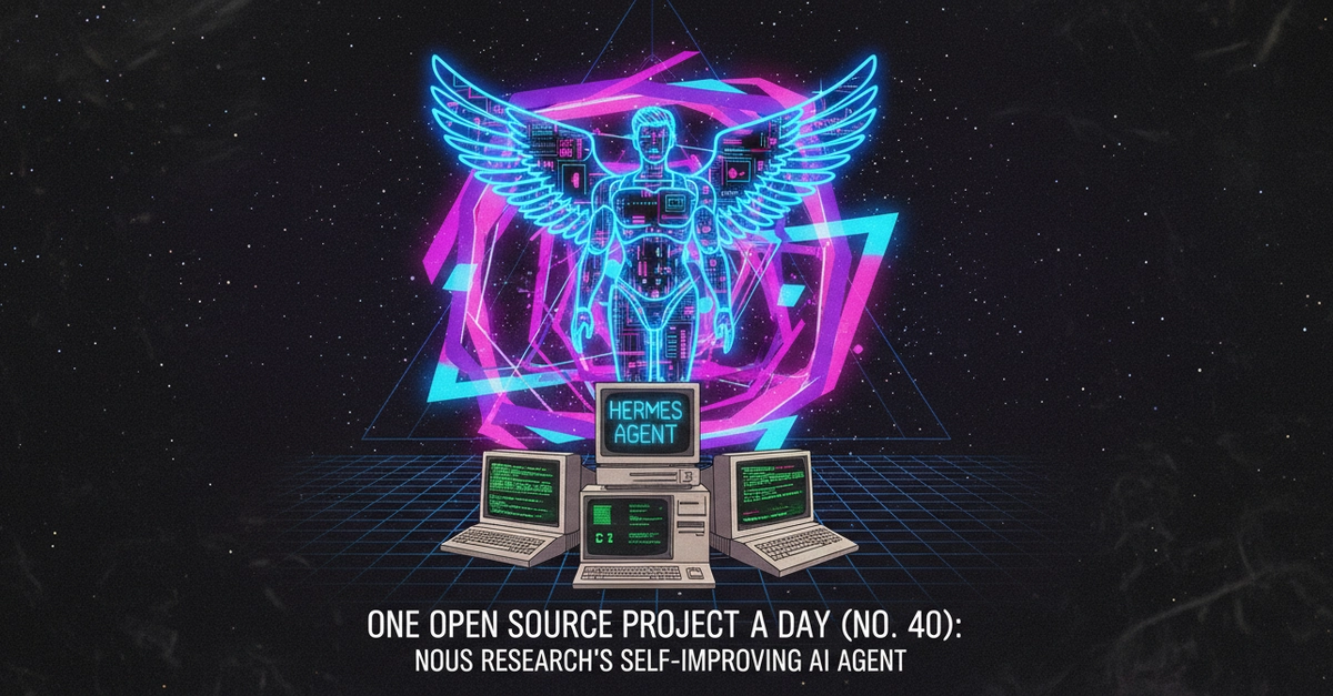 Hermes Agent open source project card on DEV Community