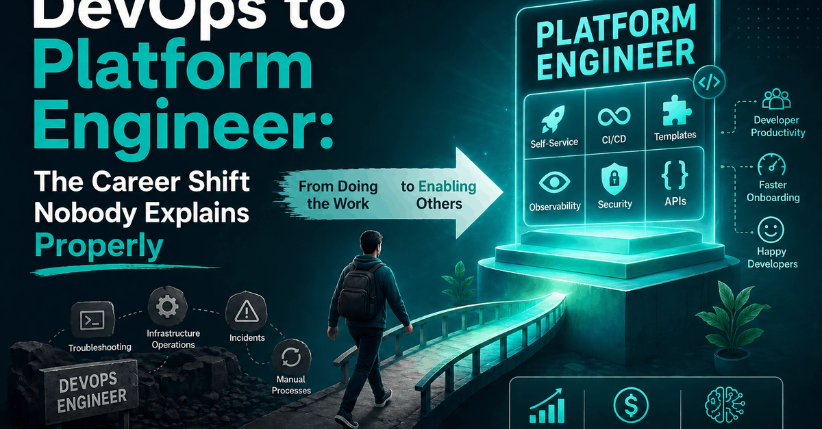 DevOps to Platform Engineer career transition diagram