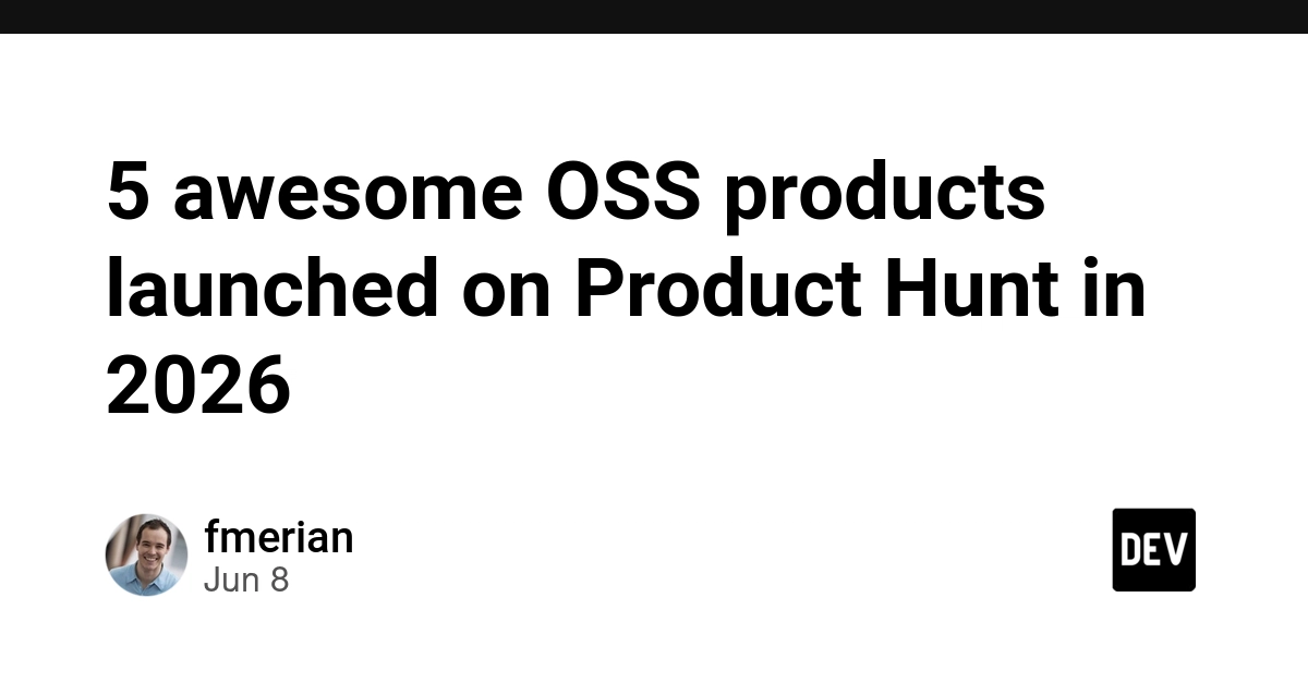 Screenshot of DEV Community article showcasing five open-source projects with project cards and GitHub links