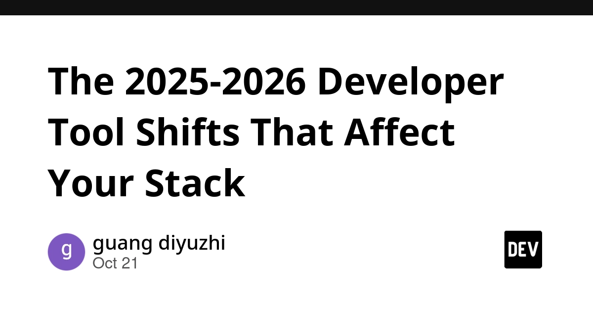 Developer Tool Shifts