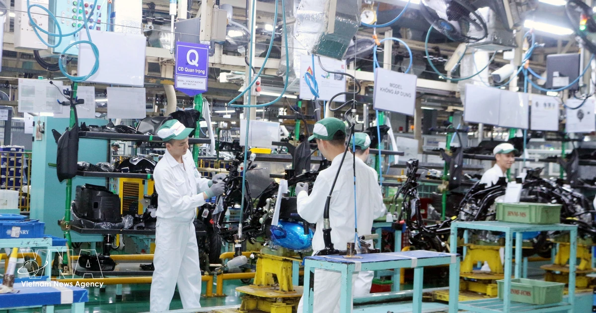 Industrial production site in Ninh Binh province, illustrating the push for industrial growth