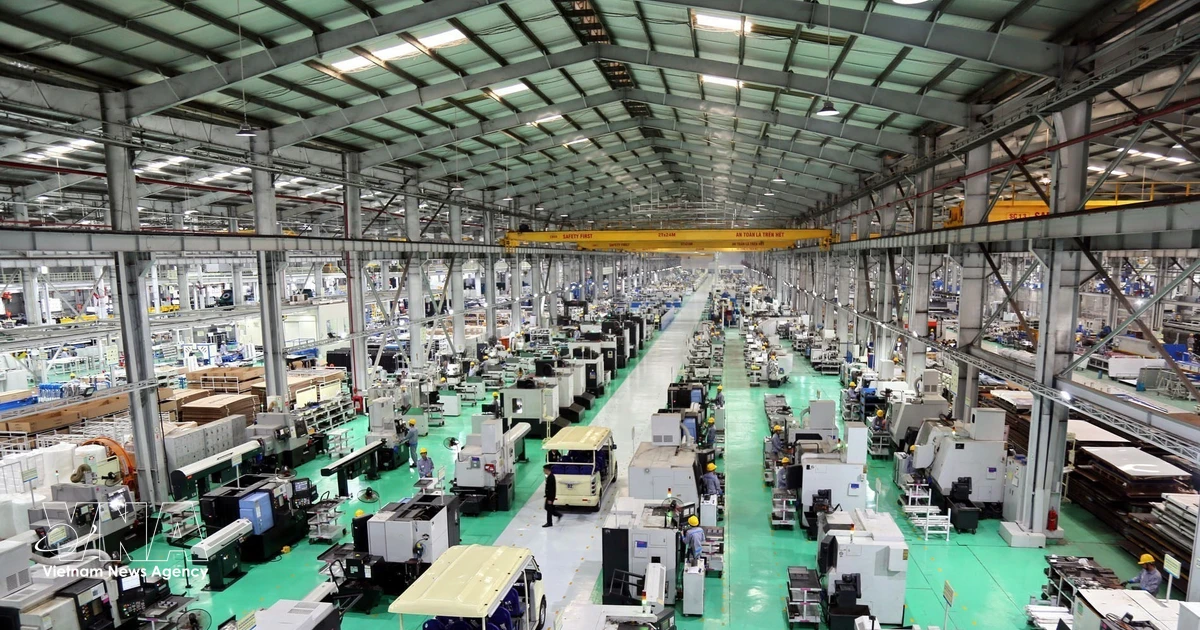 Aerial view of industrial zones in northern Vietnam highlighting ready-built factory complexes