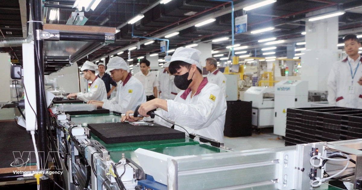 Vietnamese manufacturing facility with modern electronics production equipment