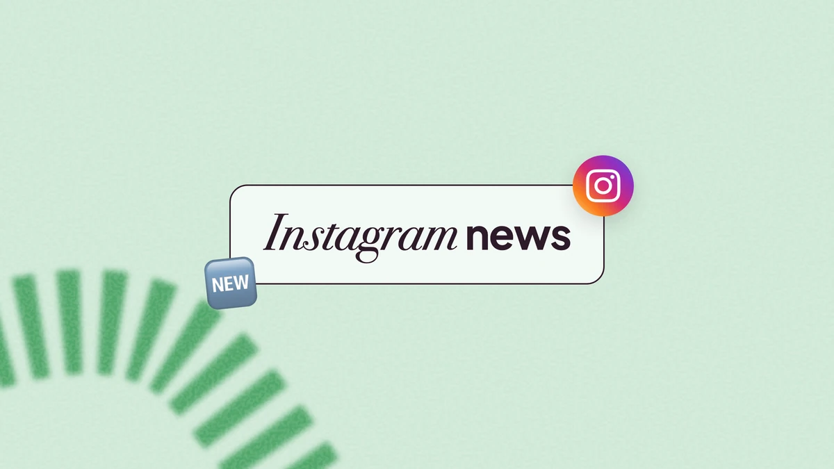 Instagram updates and news graphic
