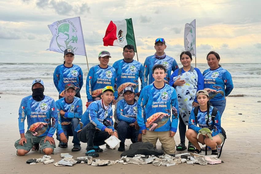 Space debris fragments collected from Mexican beaches