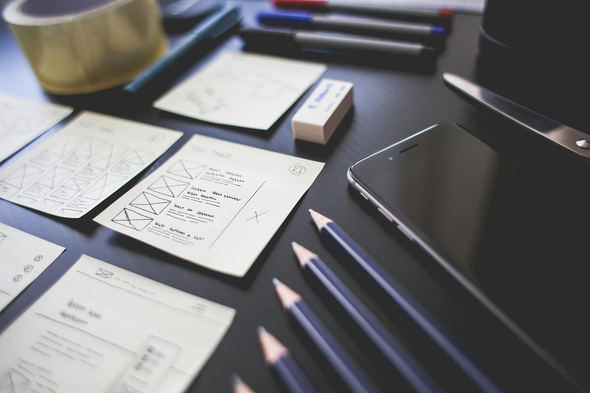 Warm editorial illustration accompanying a UI/UX design overview for 2026