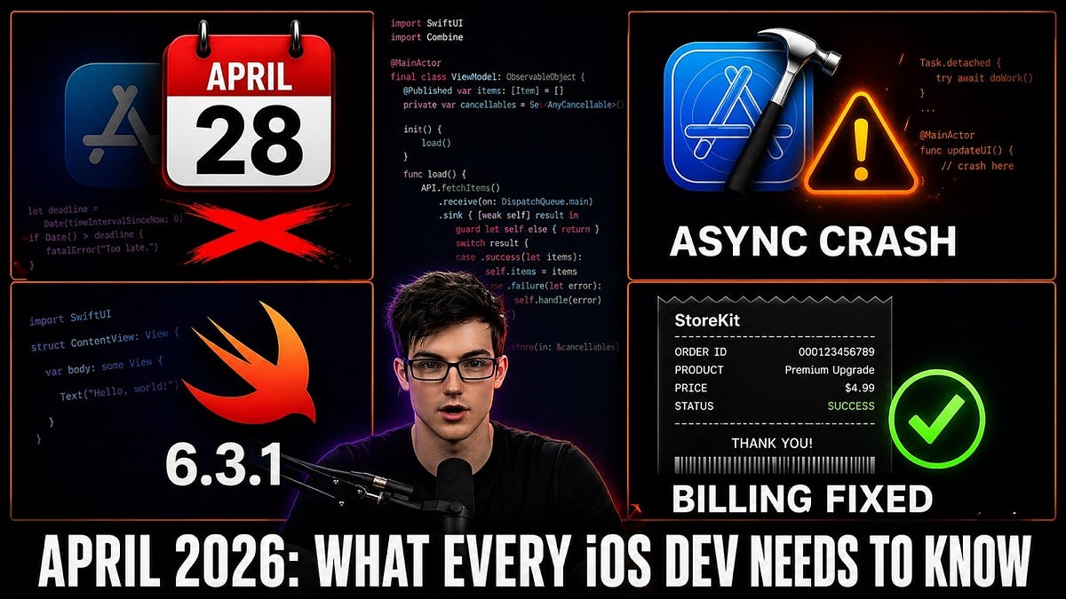 Xcode 26.4.1 April 2026 iOS developer breakdown
