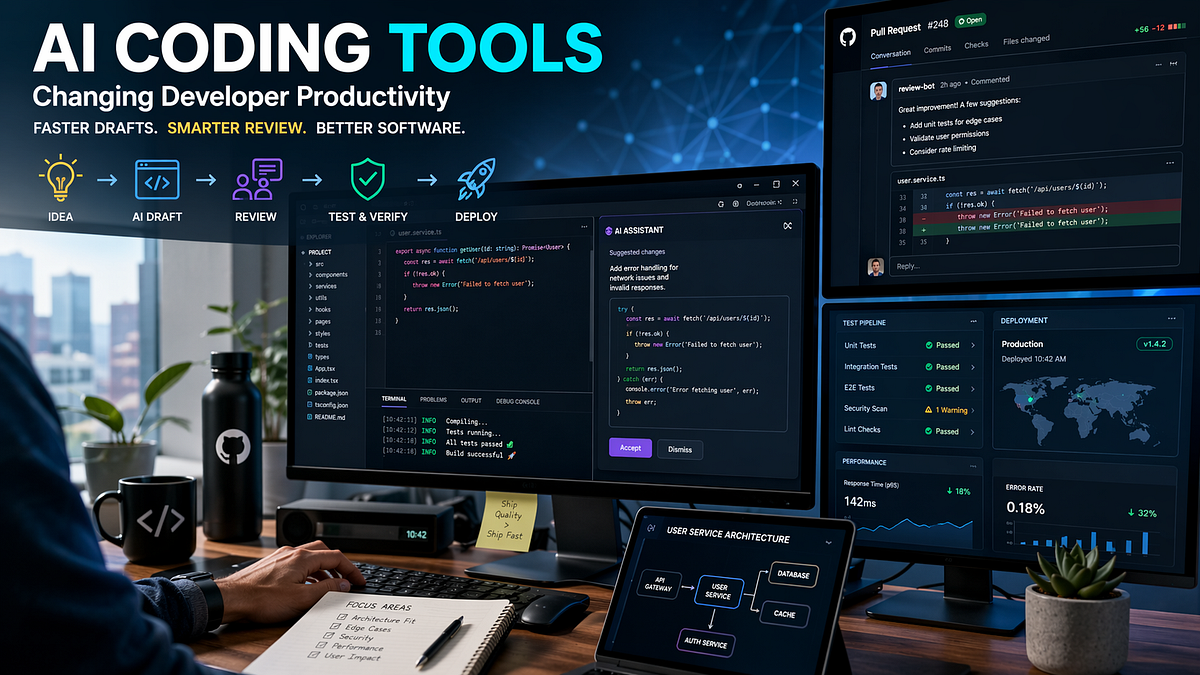 AI coding tools and developer productivity analysis