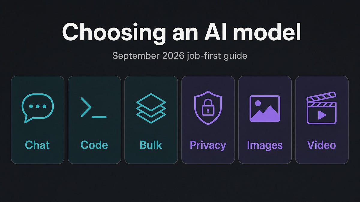 2026년 9월 AI 모델 선택 가이드