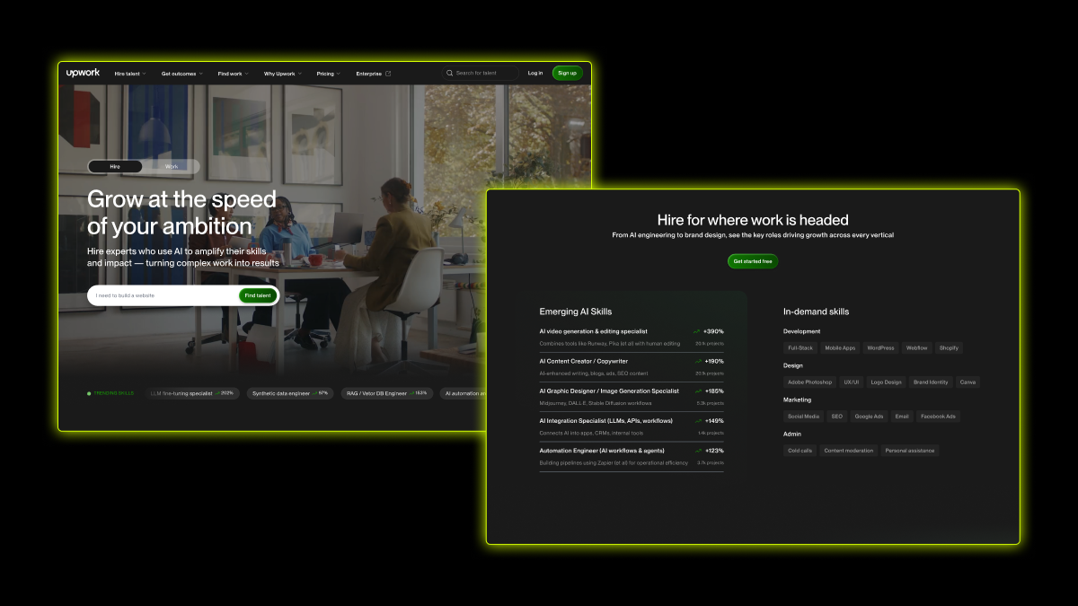 Upwork Spring 2026 AI-powered platform update announcement