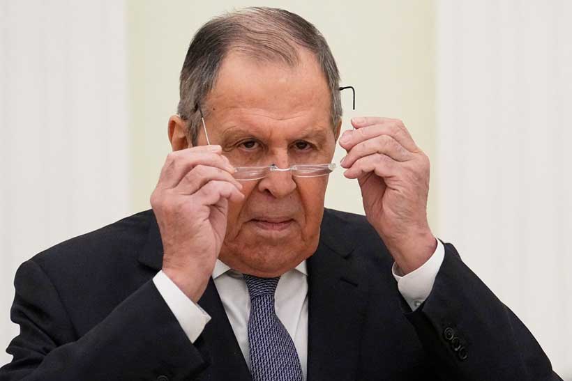 Russian Foreign Minister Sergei Lavrov, representing Moscow's public diplomacy posture