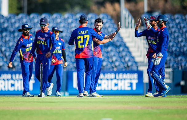 Nepali cricket team squad announcement graphic