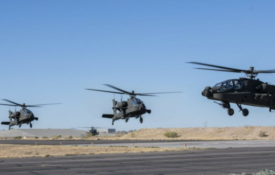 AH-64 아파치 헬기의 정밀 타게팅 시스템 업그레이드 모습