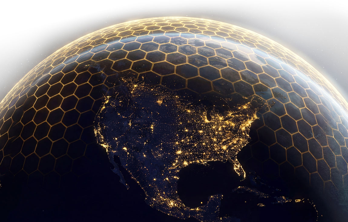 Golden Dome satellite constellation artist rendering
