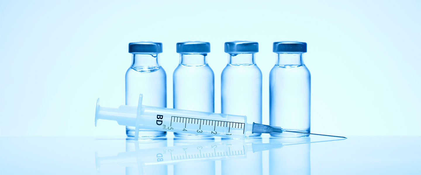 Clinical trial vials representing experimental drug research