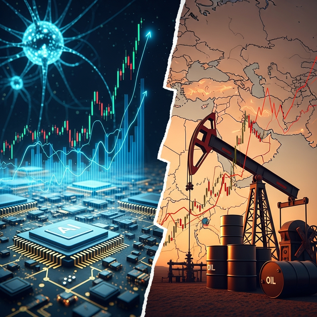 AI and tech stocks surge graphic