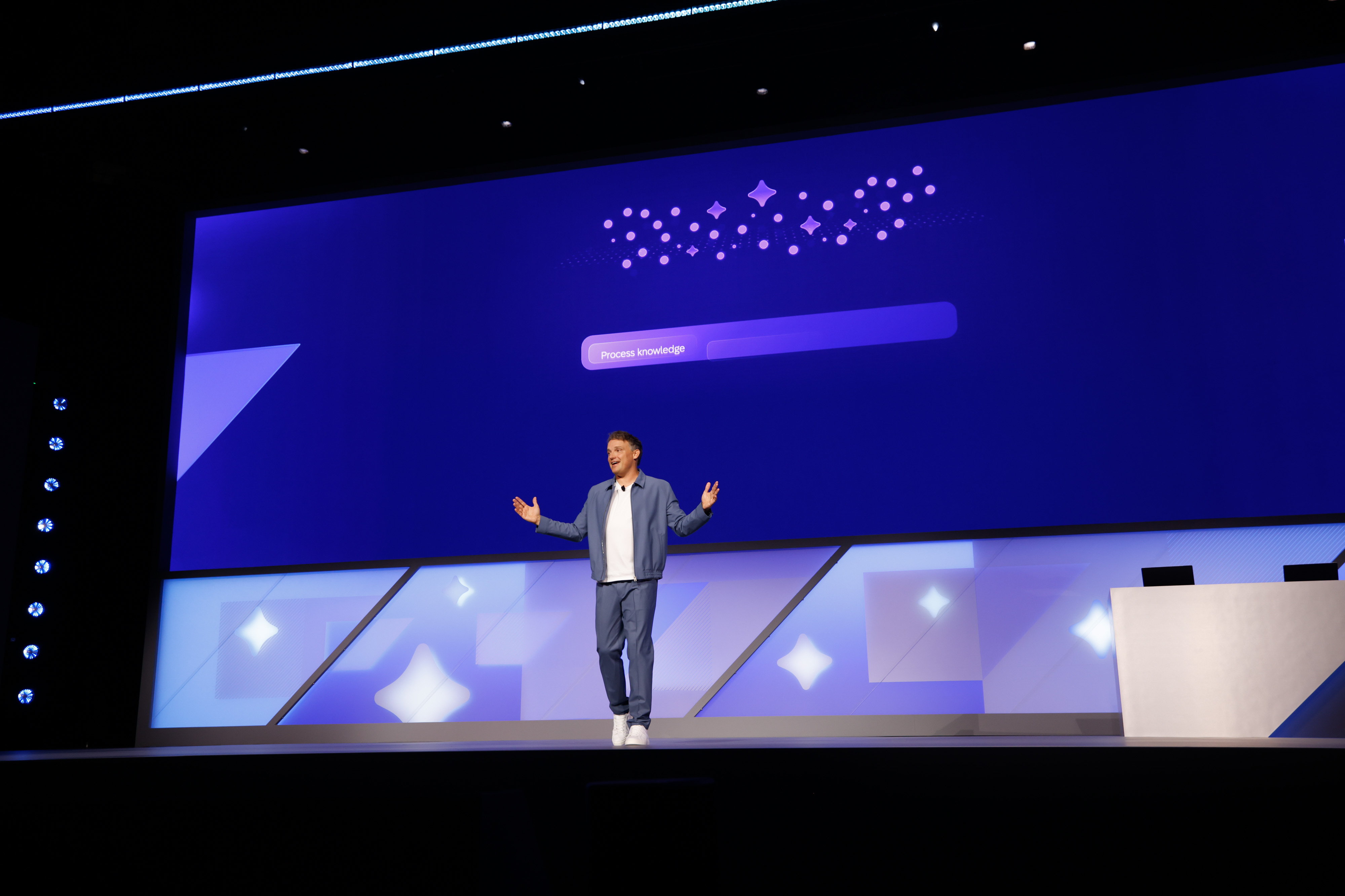 SAP Sapphire 2026 keynote stage featuring the Business AI Platform and Autonomous Enterprise announcement
