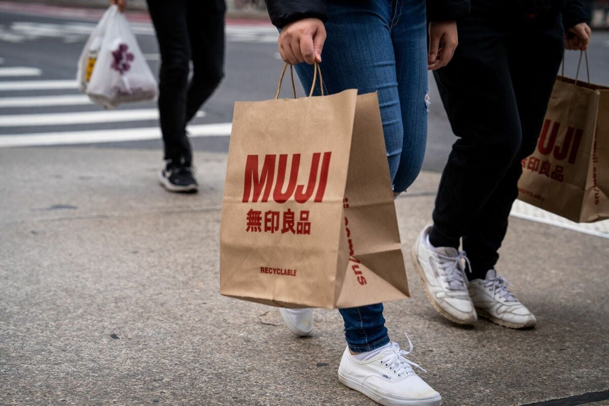 Muji stock price chart showing record high