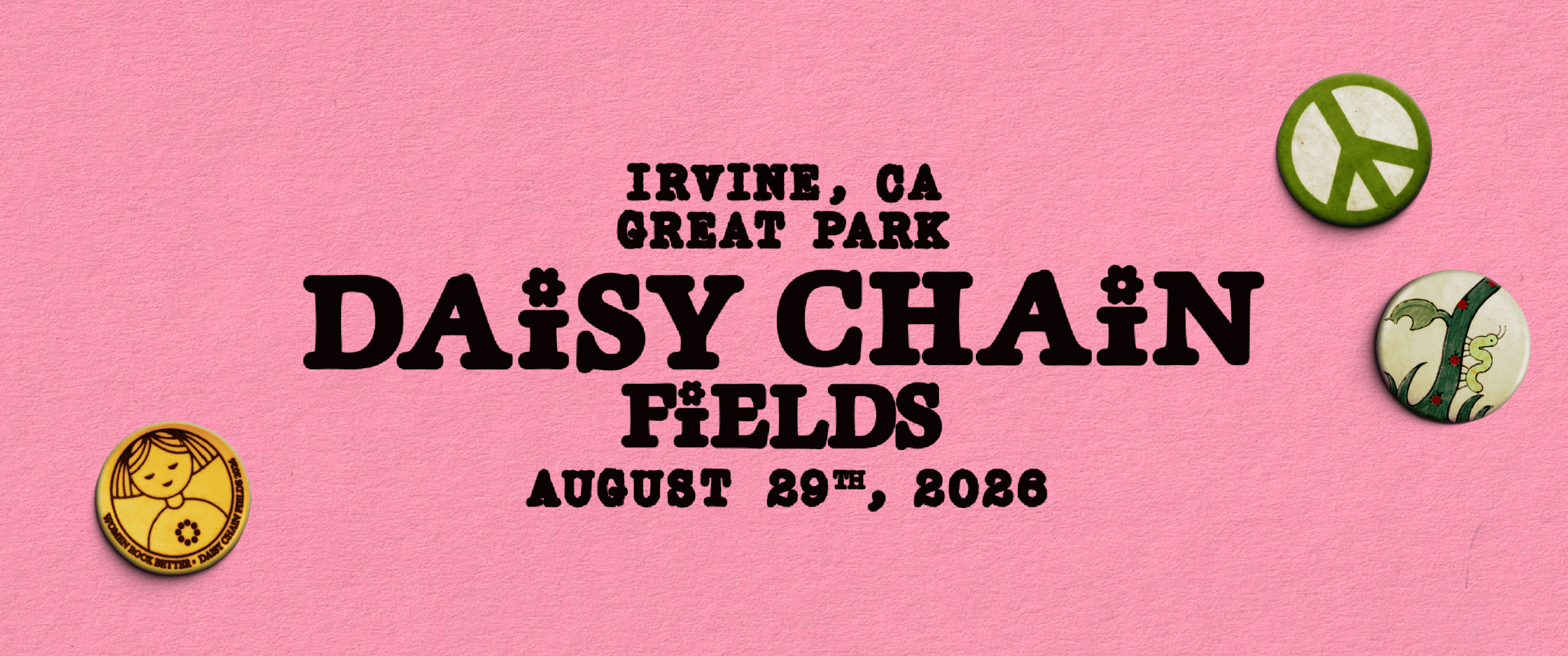 Daisy Chain Fields festival announcement header